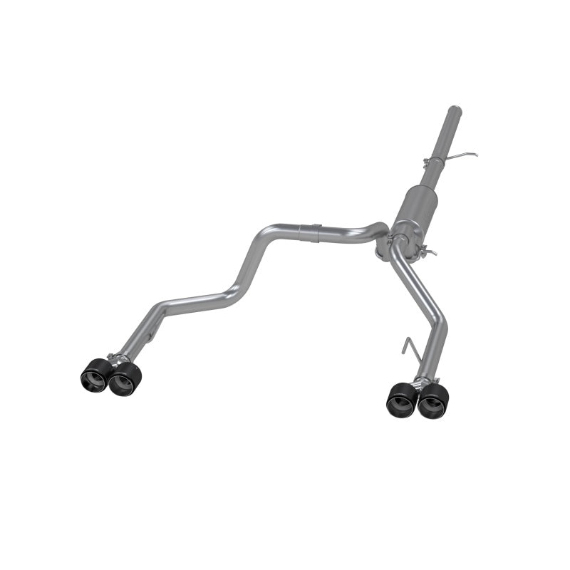 MBRP S50053CF Cat-Back Exhaust System for Chevrolet Silverado and GMC Sierra 1500 (2019-2021) with Dual 4-Inch Carbon Fiber Tips