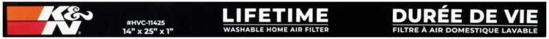 K&N HVAC Filter 14 x 25 x 1 - Reusable Pleated Synthetic Air Filter for Home HVAC Systems