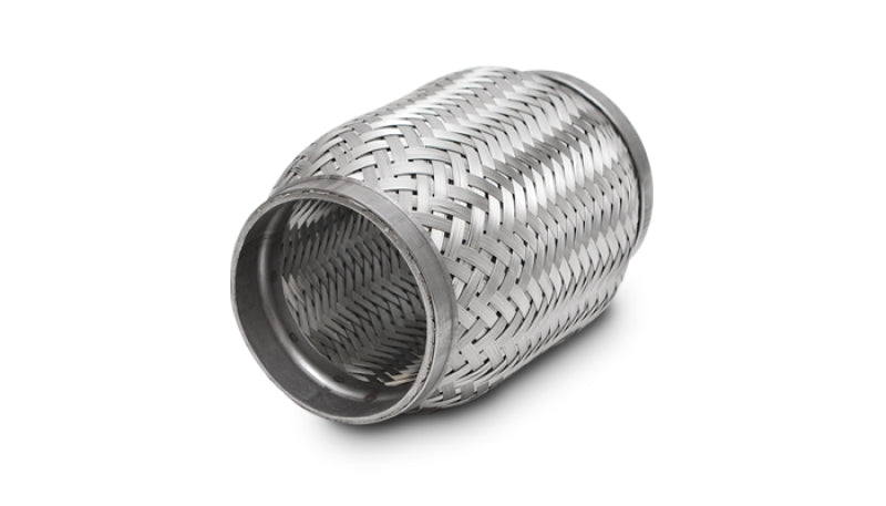 Vibrant SS Flex Coupling with Inner Braid Liner 1.5 inch Inlet/Outlet, 6 inch Flex Length - Automotive Exhaust Part
