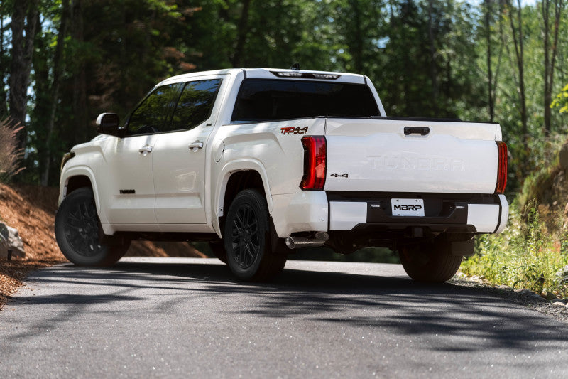 MBRP Armor Lite Series 2022-2023 Toyota Tundra 3.5L Dual Cat-Back Exhaust System with 4-Inch Single Side Exit Rolled Tip