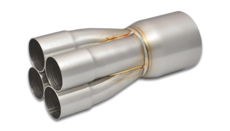 Vibrant Performance 4-1 Stainless Steel Merge Collectors - 1-3/4 inch Inlet Slipover with 3 inch Outlet OD