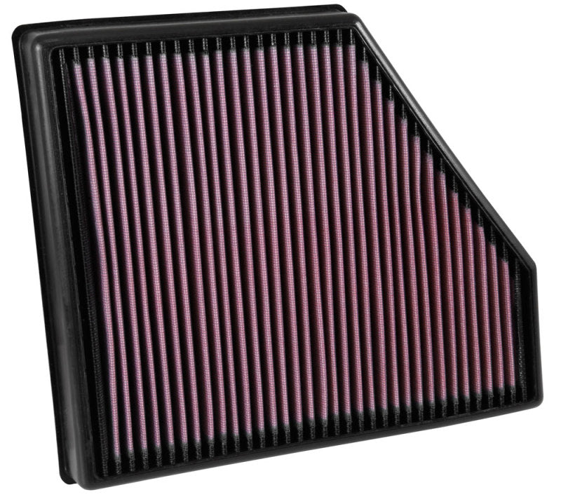 K&N Engineering 33-5047 High-Flow Reusable Drop-In Air Filter for Chevrolet Camaro 6.2L SS (2016-2020)
