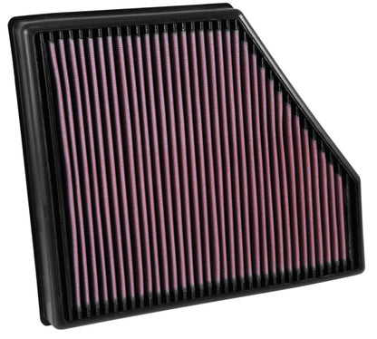 K&N Engineering 33-5047 High-Flow Reusable Drop-In Air Filter for Chevrolet Camaro 6.2L SS (2016-2020)