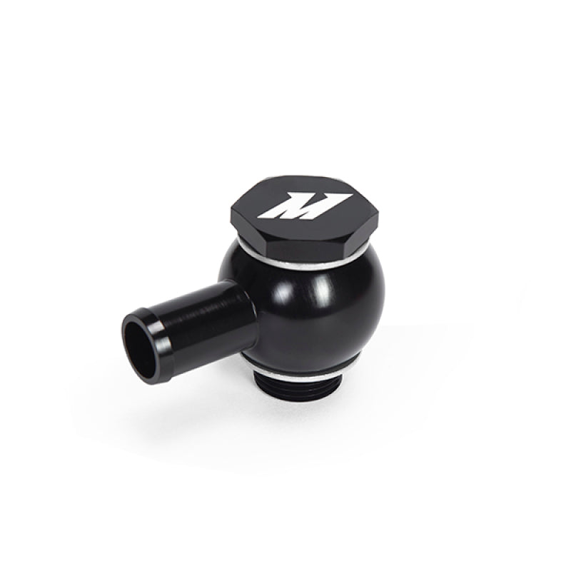 Mishimoto M20 x 5/8 inch Straight Black Banjo Fitting with Bolt – Durable Aluminum Automotive Component