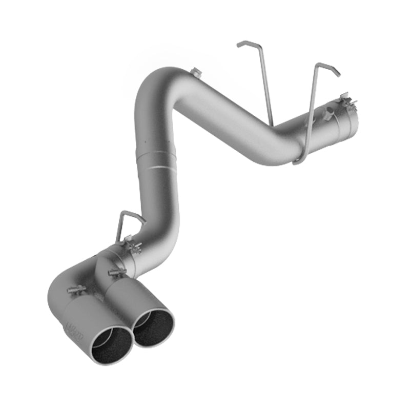 MBRP Armor Lite Series 4-Inch Exhaust System for Chevy Silverado 2500 HD and GMC Sierra 2500 HD - Dual Outlet, Single Side Exit with 5-Inch Tips