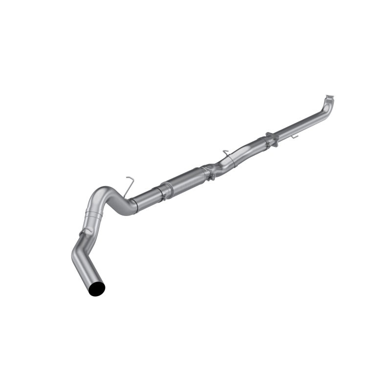 MBRP Duramax 6.6L 2001-2004 Downpipe-Back Exhaust System with 5-inch Single Side Exit - Aluminum Steel, Part Number S60210P