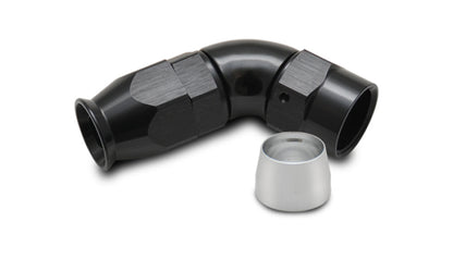 Vibrant -6AN 60 Degree High Flow Hose End Fitting for PTFE Lined Hose - Black Anodized
