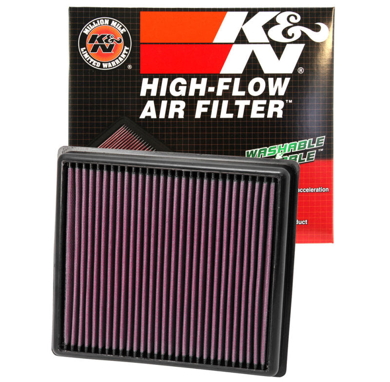 K&N Replacement Air Filter 33-2990 for BMW 320i and 328i 2.0L - High-Flow, Reusable Performance Filter