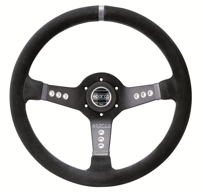 Sparco L777 Suede Black Steering Wheel - Automotive Grade, Comfortable Grip, Durable Design