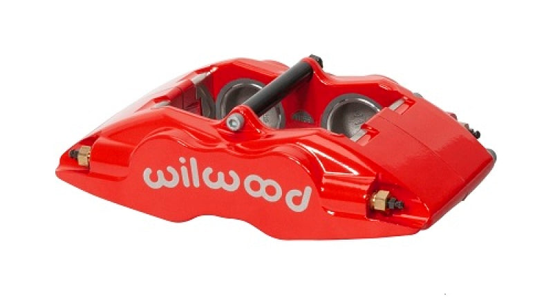 Wilwood FSLI4 Caliper with 1.62-inch Piston and Red Finish - Part Number 120-11133-RD