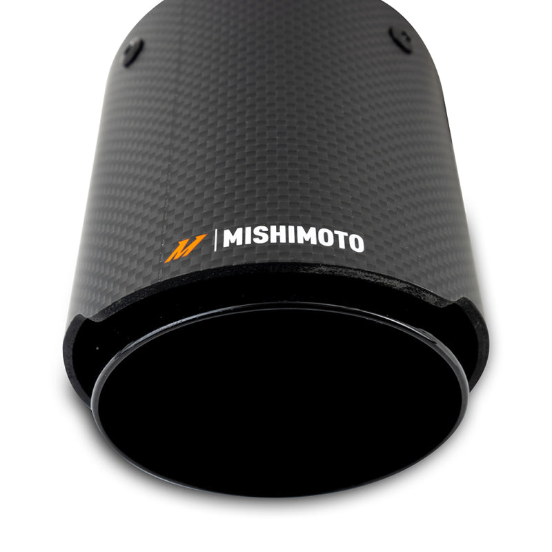 Mishimoto Carbon Fiber Exhaust Tips for Dual 2.5-inch Pipes, Black - Part Number MMEXH-TIP-CFD25BK