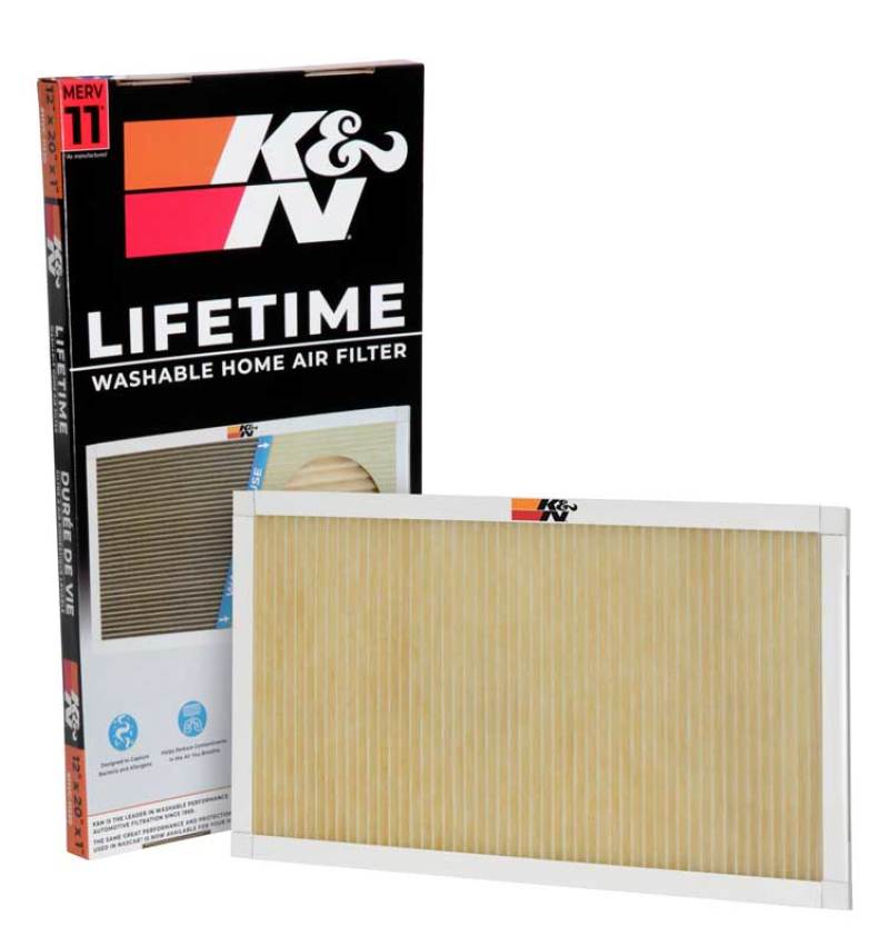 K&N HVAC Filter 12x20x1 - Washable and Reusable Pleated Synthetic Air Filter with MERV 11 Rating