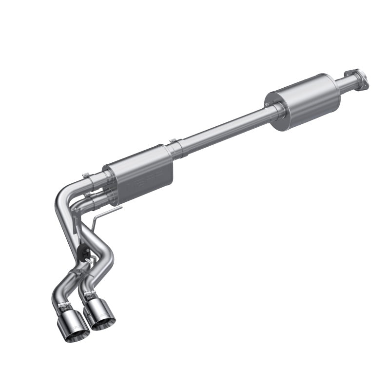 MBRP Armor Pro Series T304 Stainless Steel Cat Back Exhaust System for Ford F-150 (2021+), 3-inch Diameter, Street Profile with 4-inch Tips