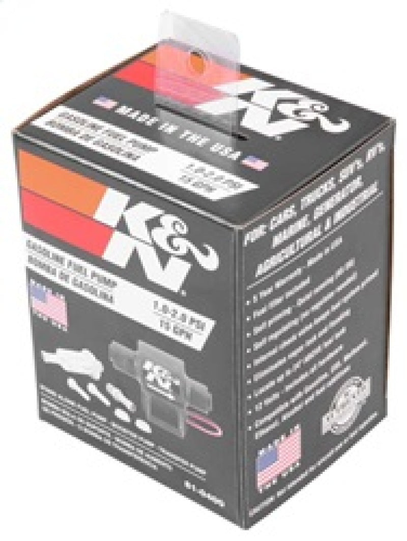 K&N Engineering Performance Electric Fuel Pump 1-2 PSI – Universal Inline Fuel Pump with Filter and Hardware