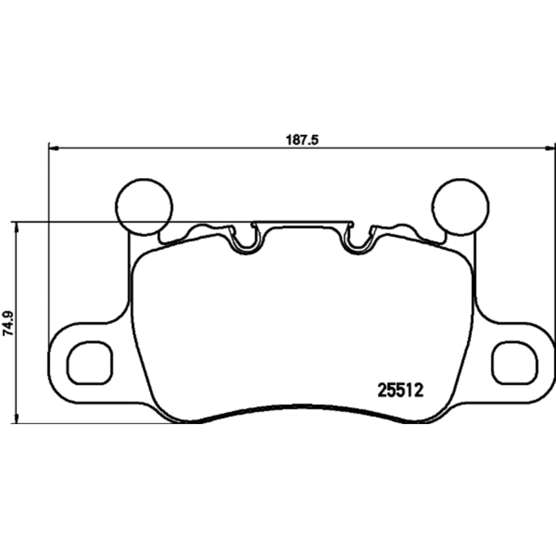 Brembo OE Low-Met Brake Pads for Porsche 911, Panamera, Cayman, and 718 Spyder Rear - Part #P65038