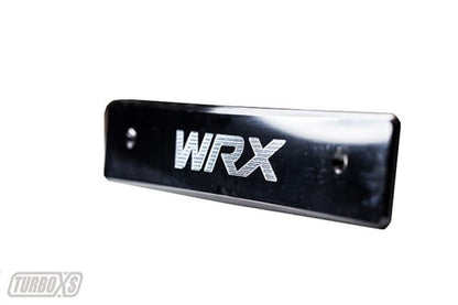 Turbo XS 08-14 Subaru WRX/STi Billet Aluminum License Plate Delete with Machined WRX Logo in Black