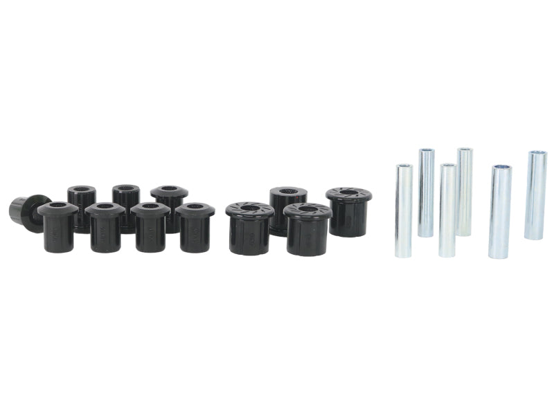 Whiteline W73476 All-in-One Leaf Spring Bushing Service Kit for Chevrolet K20 - Front and Rear Eyes, Shackle Bushings
