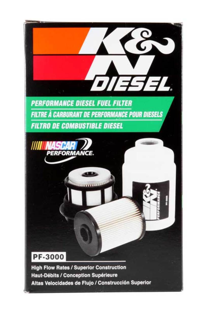 K&N Engineering PF-3000 Cellulose Media Fuel Filter for GMC Sierra 2500/3500 HD and Chevrolet Silverado 2500/3500 HD (3.5 inch OD x 6.28 inch Length)