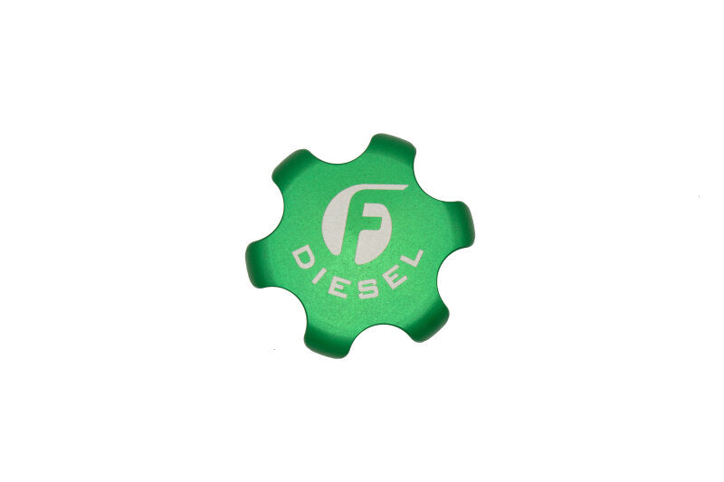 Fleece Performance Green Anodized Billet Fuel Cap for Dodge Cummins 2013-2018