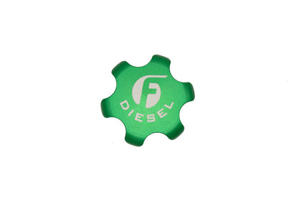 Fleece Performance Green Anodized Billet Fuel Cap for Dodge Cummins 2013-2018