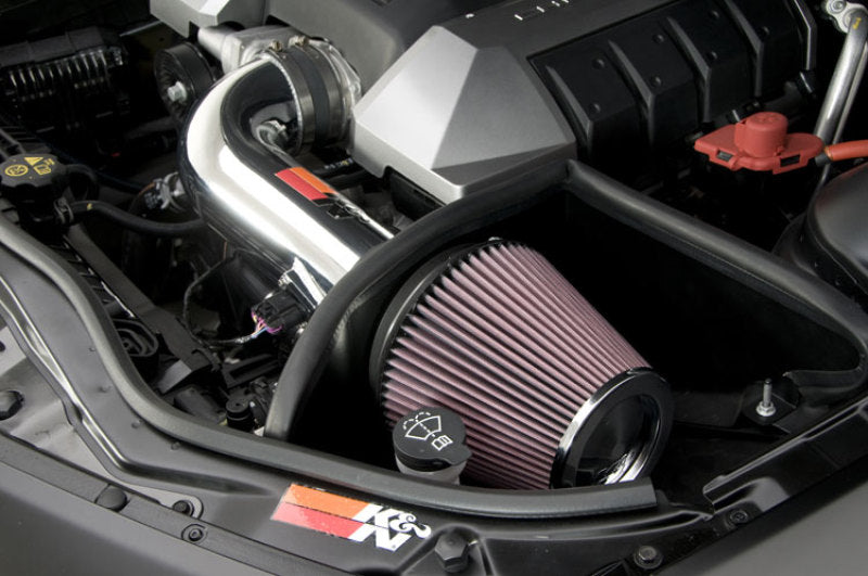 K&N Engineering 69-4519TP Cold Air Intake System for Chevrolet Camaro 6.2L V8 - Polished Typhoon Short Ram Intake