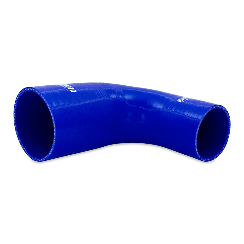 Mishimoto Silicone Reducer Coupler 90 Degree 2.5 Inch to 4 Inch - Blue