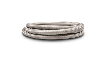 Vibrant SS Braided Flex Hose with PTFE Liner -4 AN, 5 ft Roll