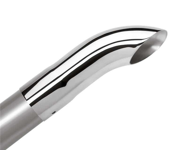 Borla Universal Polished Stainless Steel Exhaust Tip - 2.5 inch Inlet & Outlet, Round Turndown/Turnout, 9 inch Length