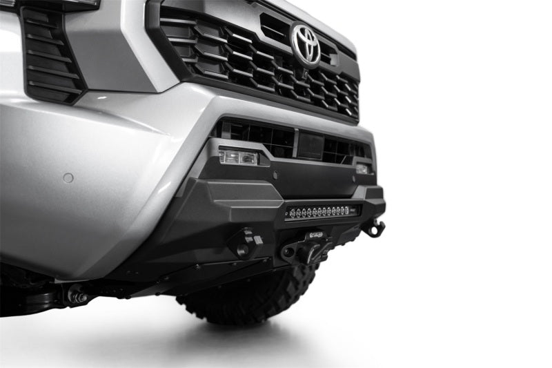 Addictive Desert Designs 2024 Toyota Tacoma Stealth Center Mount Winch Front Bumper with Light Bar Mount
