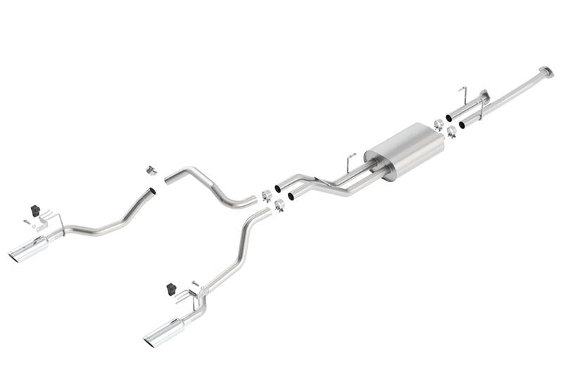 Borla Touring Cat-Back Exhaust System for 2014-2021 Toyota Tundra with 4.6L/5.7L V8 — Dual Split Rear Exit