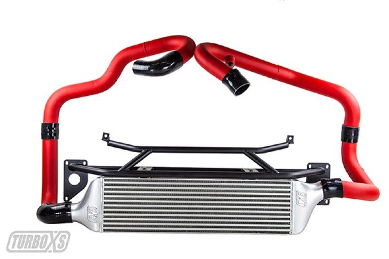 Turbo XS Front Mount Intercooler Kit for 2015-2017 Subaru WRX and STI with Wrinkle Red Pipes
