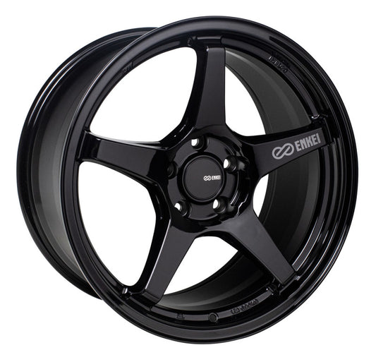 Enkei TS-5 18x8.5 Inch Alloy Wheel - 5x100 Bolt Pattern, +45mm Offset, Gloss Black Finish