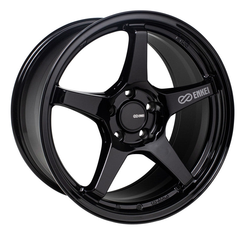 Enkei TS-5 17x8 Gloss Black Alloy Wheel with 5x114.3 Bolt Pattern and +40mm Offset