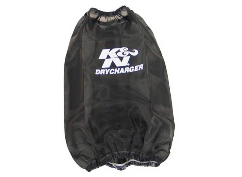 K&N Engineering RF-1032DK Drycharger Round Tapered Air Filter Wrap for 6.5-inch Base Diameter, 4.5-inch Top Diameter, 7-inch Height - Black