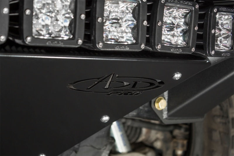Addictive Desert Designs 10-14 Ford F-150 Raptor ADD PRO Front Bumper with Frame Cut Design in Hammer Black