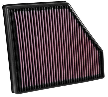 K&N Engineering 33-5047 High-Flow Reusable Drop-In Air Filter for Chevrolet Camaro 6.2L SS (2016-2020)