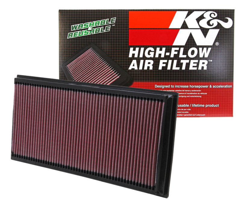 K&N Engineering Part 33-2857 High-Flow Drop-In Air Filter for Porsche Cayenne, Audi TT Quattro, Volkswagen Touareg