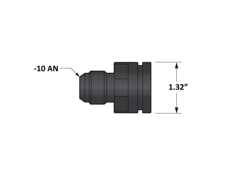 Fleece Performance Universal Billet Aluminum Adapter Fitting -10AN Male to 1.325 Inch O-Ring Bore