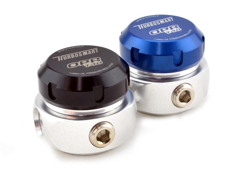 Turbosmart T40 Oil Pressure Regulator for Turbochargers - Blue (Part Number TS-0801-1001)