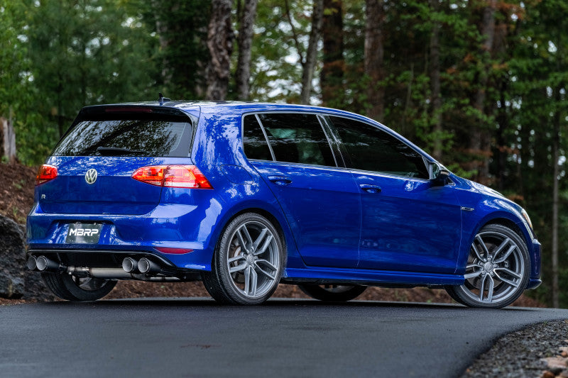 MBRP Armor Pro Series 15-19 Volkswagen Golf R 3-inch Cat Back Exhaust System with Quad Carbon Fiber Tips - T304 Stainless Steel