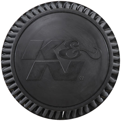 K&N Engineering RU-5177HBK Universal Rubber Round Tapered Air Filter – 6 Inch Flange, 9 Inch Base, 6.625 Inch Top Height for Ford F-250 Super Duty
