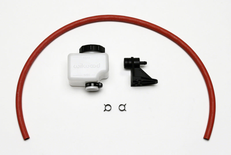 Wilwood Remote Reservoir Kit for TM1 Master Cylinder – 7 oz. Capacity with Fittings and Mounting Bracket