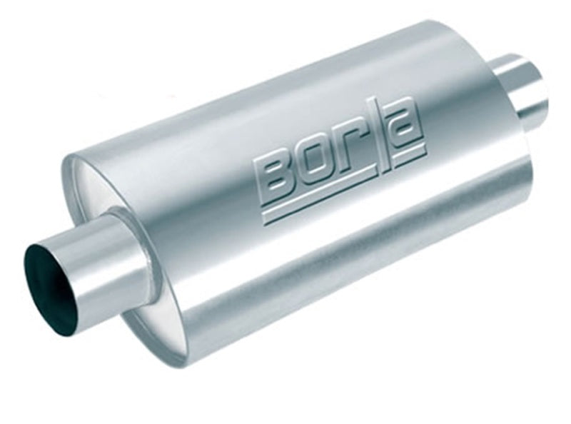 Borla XR-1 Multi-Core Racing Muffler for Rotary Engine Vehicles – 3 Inch Inlet and Outlet, Oval Body, Reversible Design
