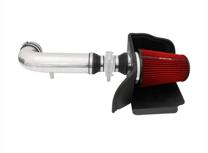 Spectre 94-96 Chevy Caprice and Impala SS V8 5.7L Fuel Injection Air Intake Kit with Red Filter and Polished Aluminum Tubing