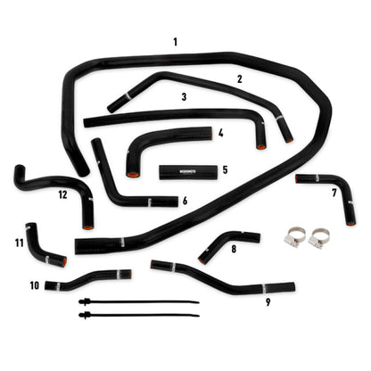 Mishimoto 2015 Subaru WRX Black Silicone Radiator Coolant Ancillary Hoses Kit - Part Number MMHOSE-WRX-15ANCBK