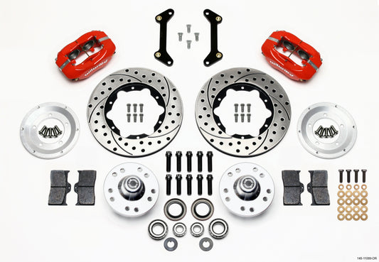Wilwood Forged Dynalite Front Hub Kit 11 inch Drilled Red for 1979-1981 Buick Century G Body