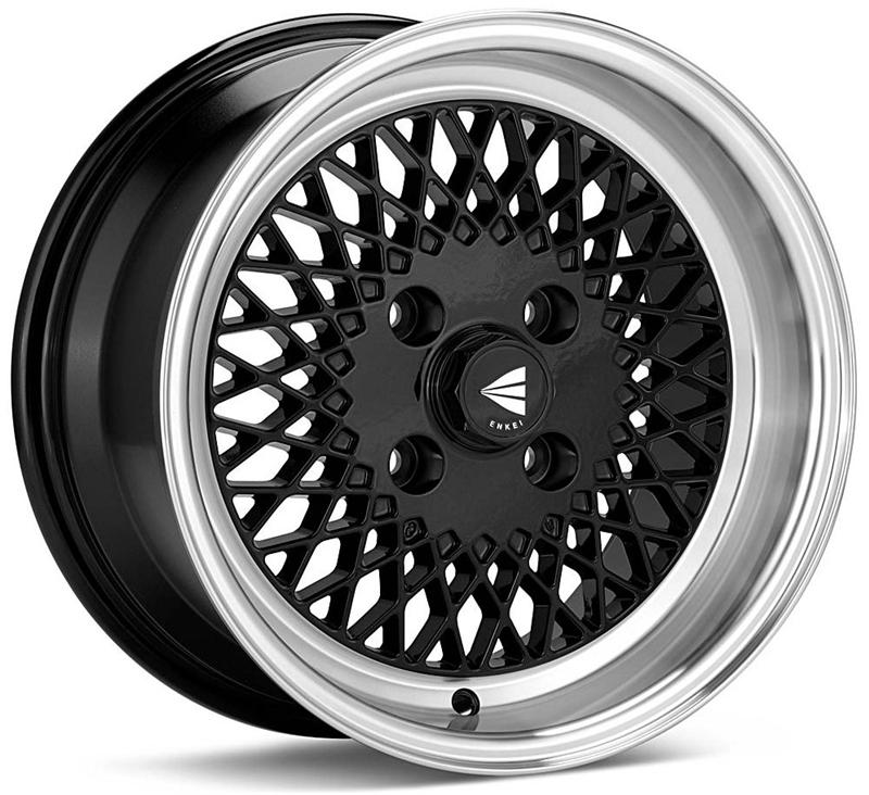 Enkei Enkei92 Classic Line 15x7 Inch Black Alloy Wheel with 38mm Offset and 5x114.3 Bolt Pattern