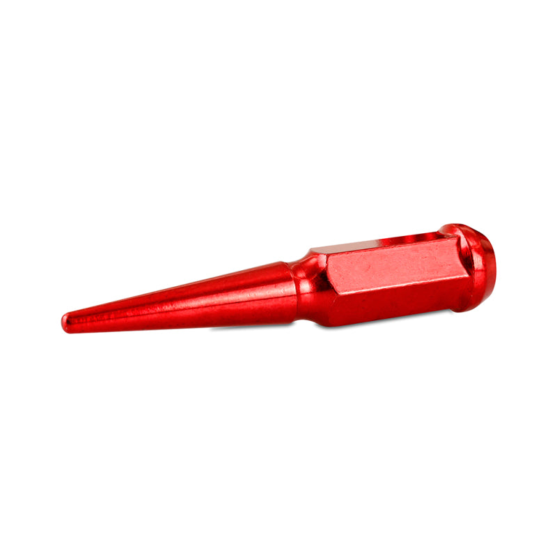 Mishimoto Steel Spiked Lug Nuts M14 x 1.5, 24-Piece Set in Red