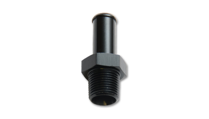 Vibrant 1/16 in NPT to 1/4 in Hose Barb Straight Fitting - Aluminum