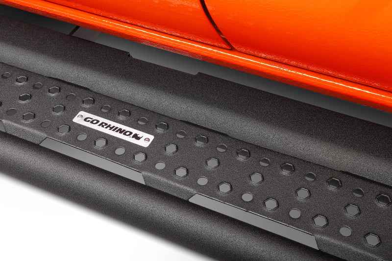 Go Rhino Dominator Extreme D6 SideSteps - Tex Blk - 87in